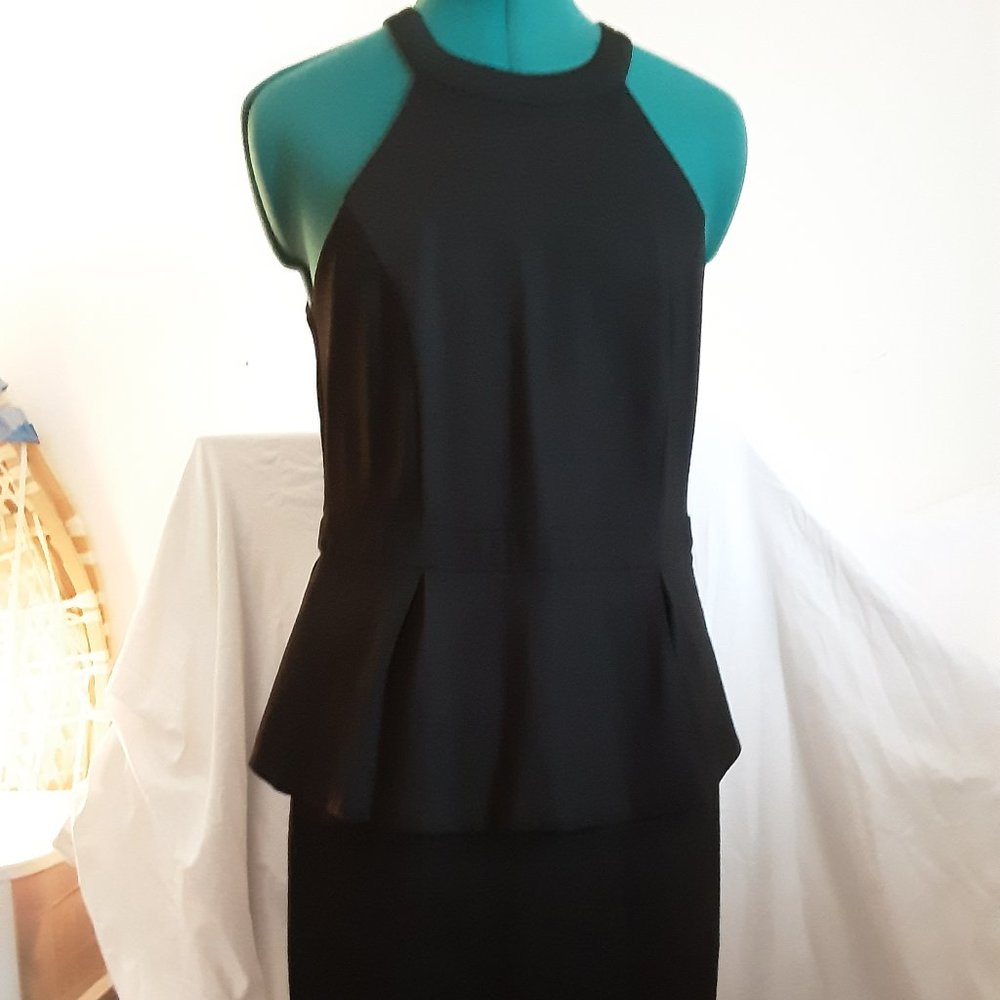 Little black peplum dress, tastefully done